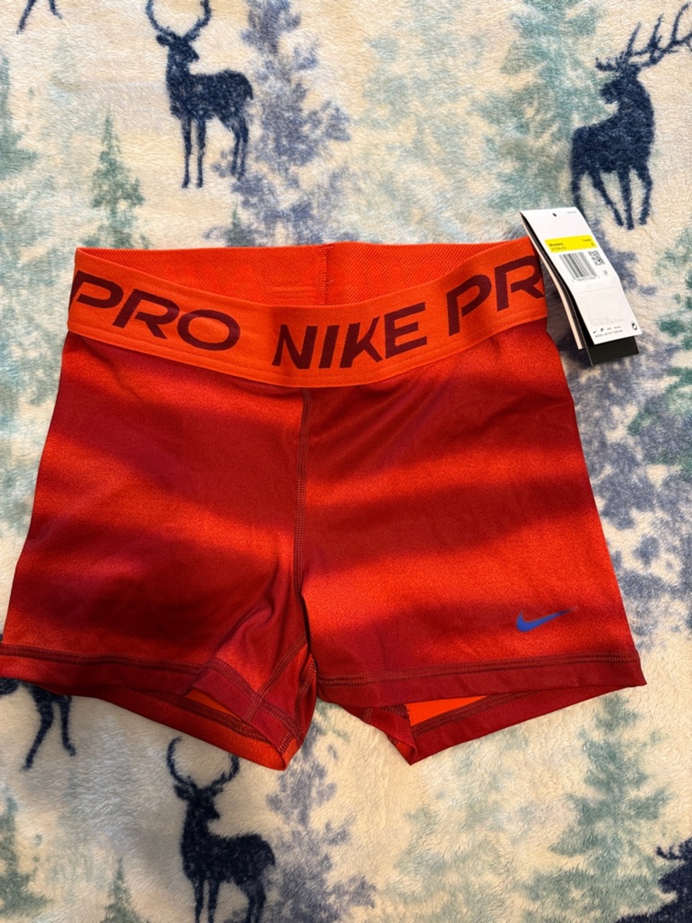 Nike Orange Performance Compression Shorts
